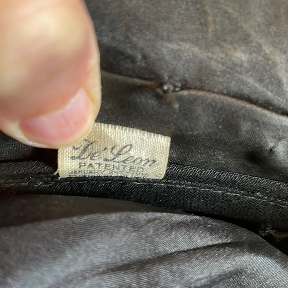 Vintage suffragette style hat (1915) black woven hat with black statement bow - Picture 10 of 11